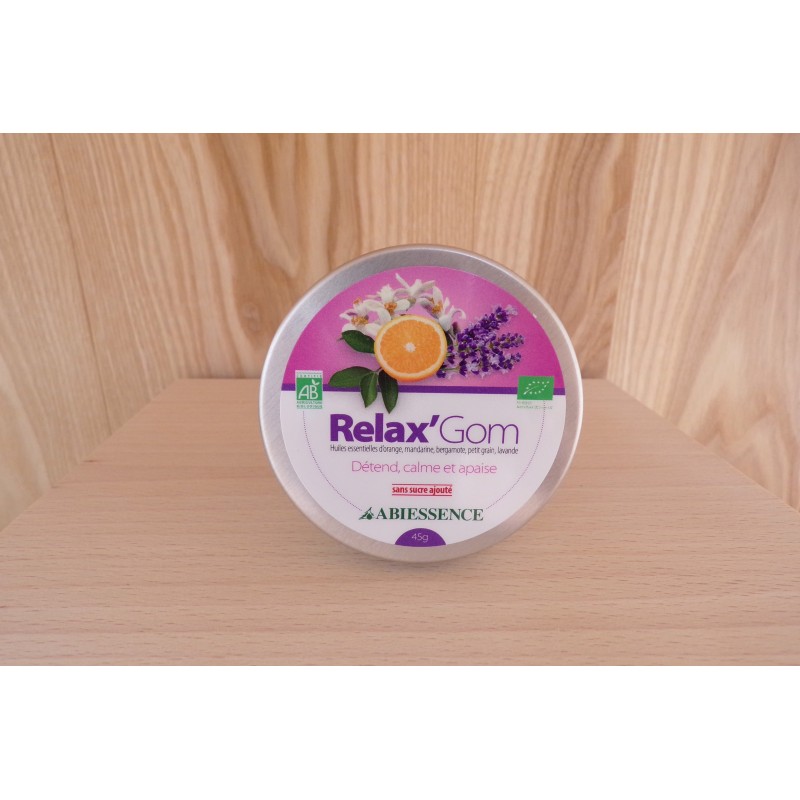Relax'Gom aux huiles essentielles biologiques Relax'Gom aux huiles essentielles biologiques