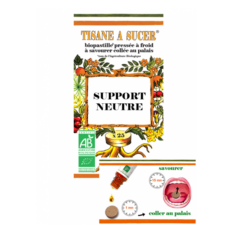 Comprimés Neutre - Biopastilles - Sachet de 25 comprimés (15 grammes)