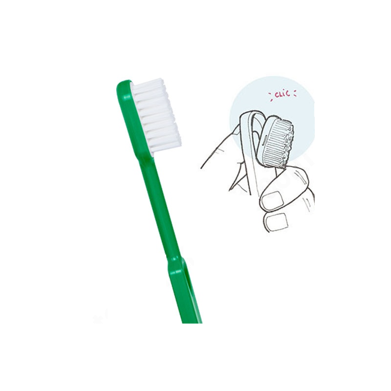 Brosse à dents rechargeable - Vert - Souple