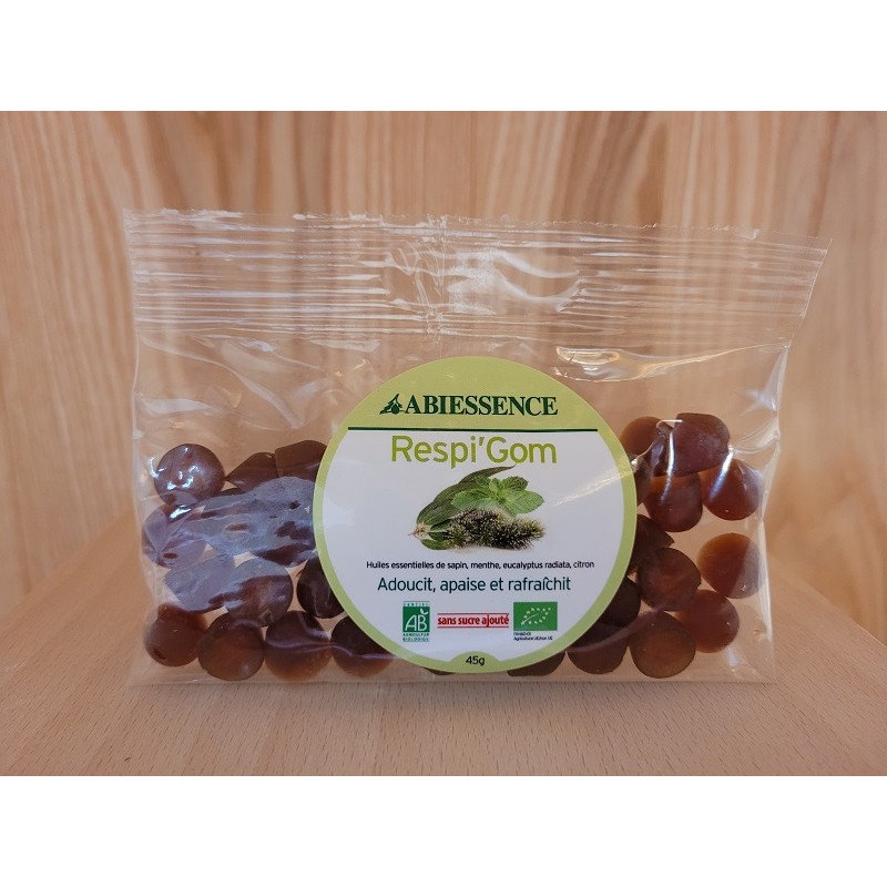 Recharge Respi'Gom aux huiles essentielles biologiques - 45gr Recharge Respi'Gom aux huiles essentielles biologiques - 45gr
